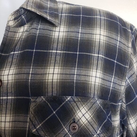 CE Schmidt Workwear Plaid Shacket Cotton Quilted Lined Blue Mens Medium - Picture 3 of 10